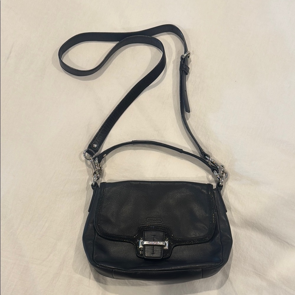 Coach Black Leather Shoulder Bag